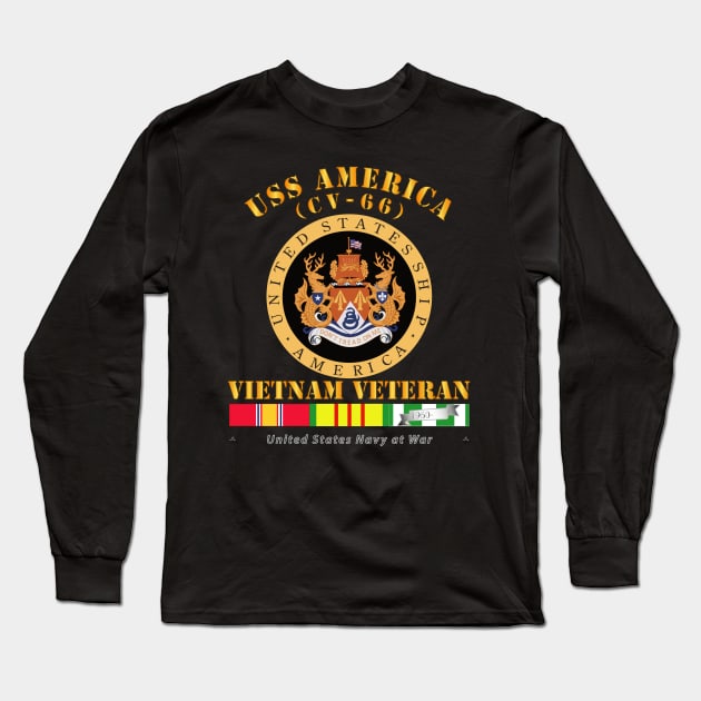 USS America (CV-66) - Vietnam Vet w VN SVC Long Sleeve T-Shirt by twix123844